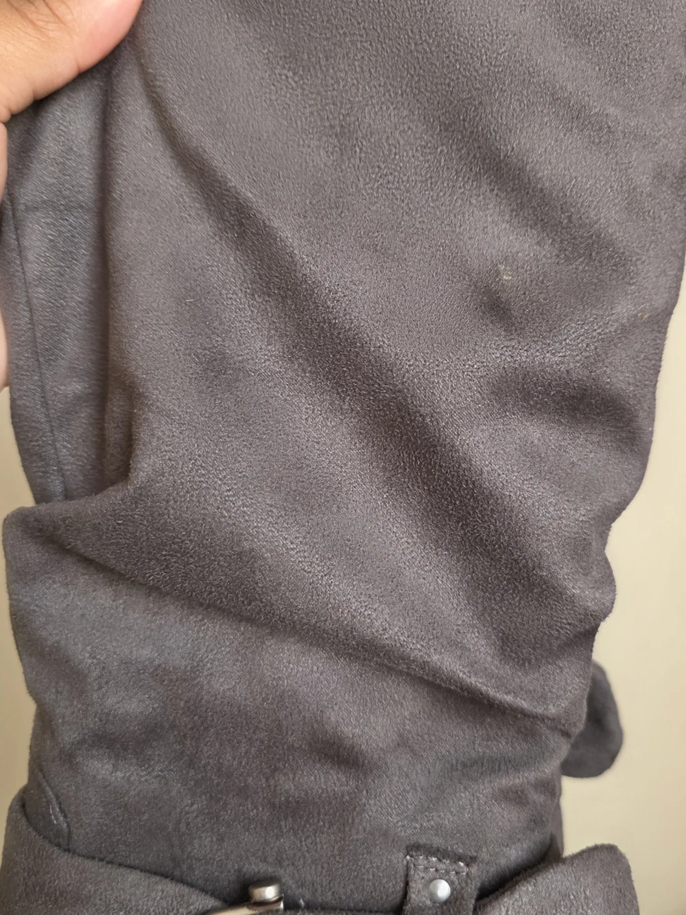 Apt. 9 Gray Suede Mid-Calf Heeled Boots